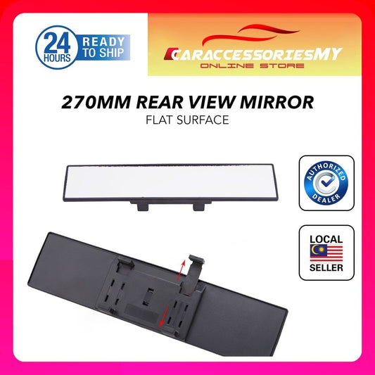 Car rear view flat mirror 270mm Broadway Clip on back mirror cermin kereta belakang