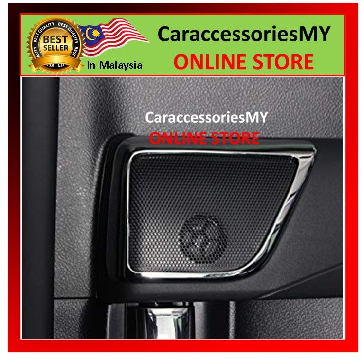 Toyota Alphard Vellfire ANH30 2015-2019 Second Door Speaker Trim Chrome Garnish Cover Interior Accessories