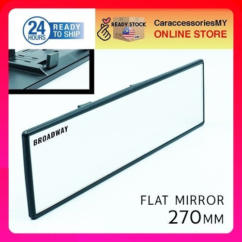 Car rear view flat mirror 270mm Broadway Clip on back mirror cermin kereta belakang