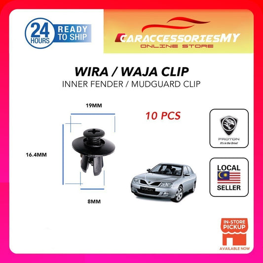 Proton Wira waja mudguard inner fender clips 10 pcs OEM bonnet engine clip