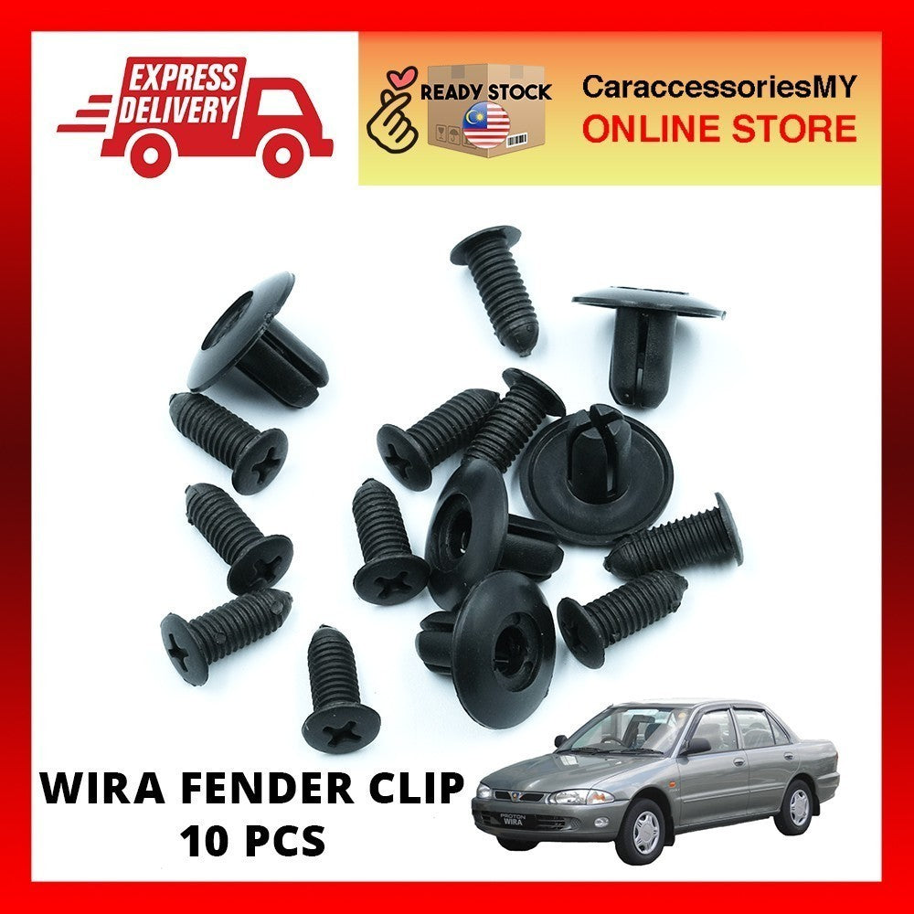 Proton Wira waja mudguard inner fender clips 10 pcs OEM bonnet engine clip