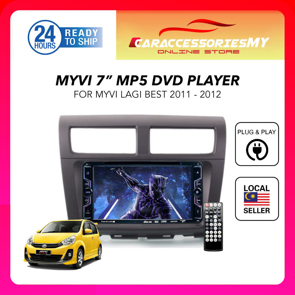 Myvi Lagi Best 7 inch DVD player double din car MP5 Mirrorlink bluetooth usb radio 2011 to 2012