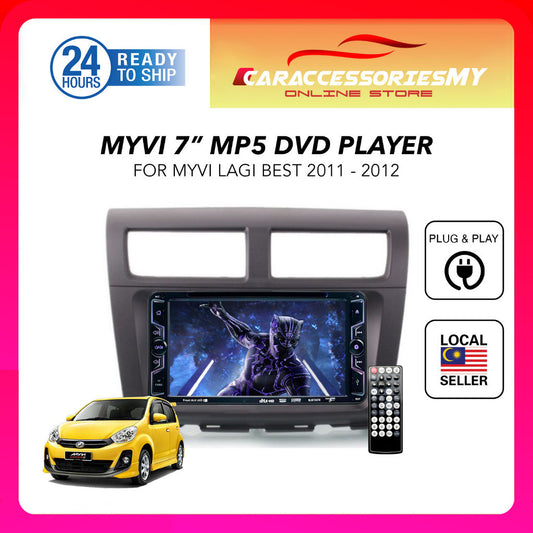 Myvi Lagi Best 7 inch DVD player double din car MP5 Mirrorlink bluetooth usb radio 2011 to 2012