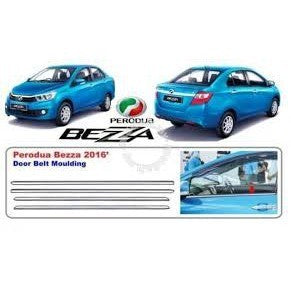 Perodua Bezza Chrome Door Belt Moulding window trim 2019 2021