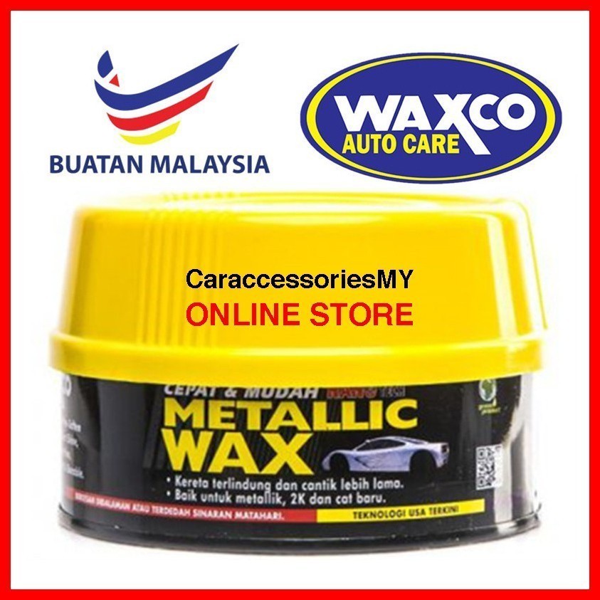 Waxco Car Metallic Wax 320g nano tech made in malaysia auto car care kilat kereta coating shine berkualiti car wax kit