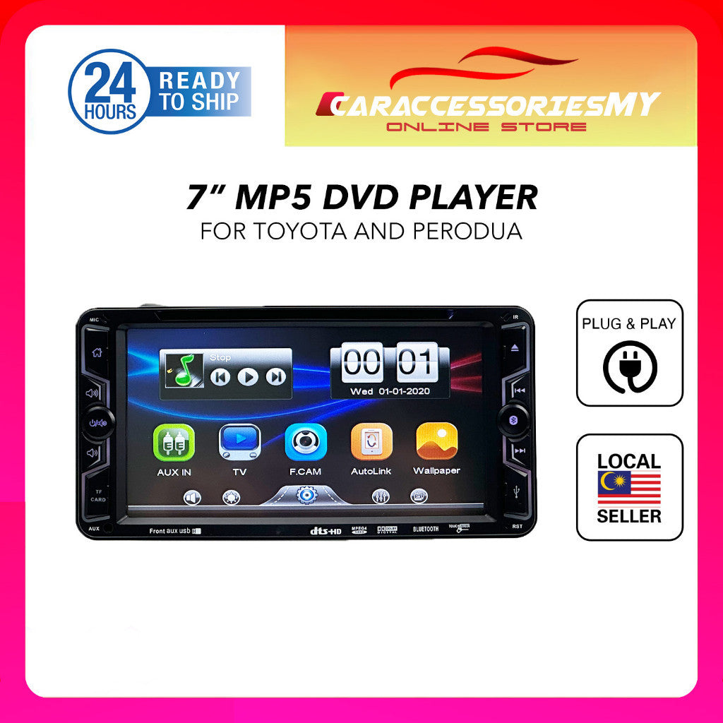 Myvi Lagi Best 7 inch DVD player double din car MP5 Mirrorlink bluetooth usb radio 2011 to 2012