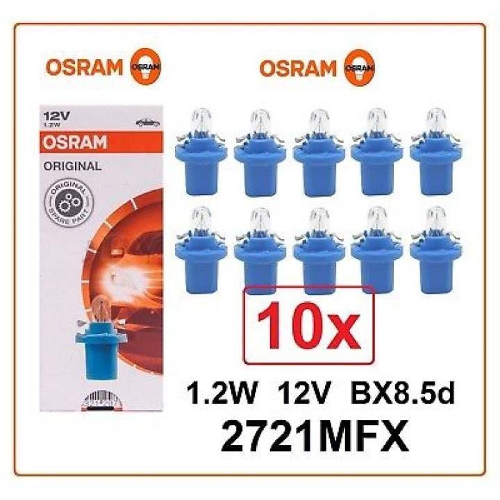Osram 2721MFX T5 Blue Socket Dashboard Meter Panel PCB car light bulb 12V (10pcs)