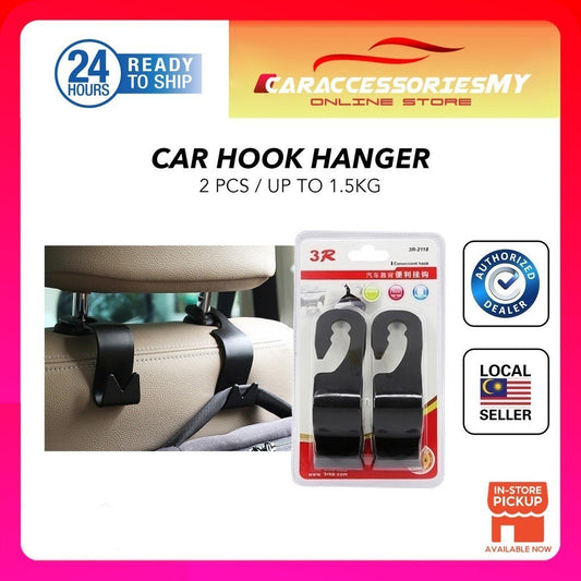 2 pcs Car Seat Back Trunk Bag Hanger Holder Auto Headrest Luggage Hook 3R-2118