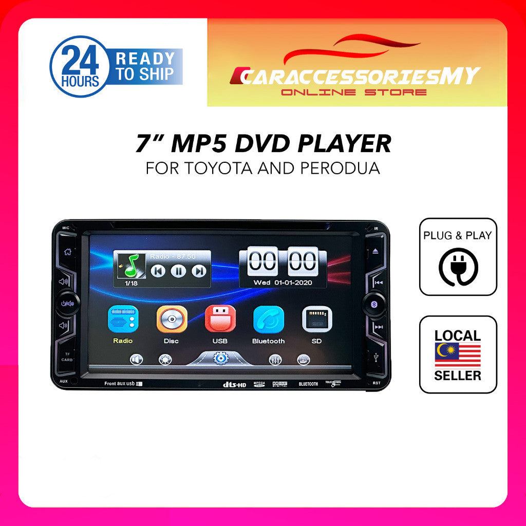 Myvi Lagi Best 7 inch DVD player double din car MP5 Mirrorlink bluetooth usb radio 2011 to 2012