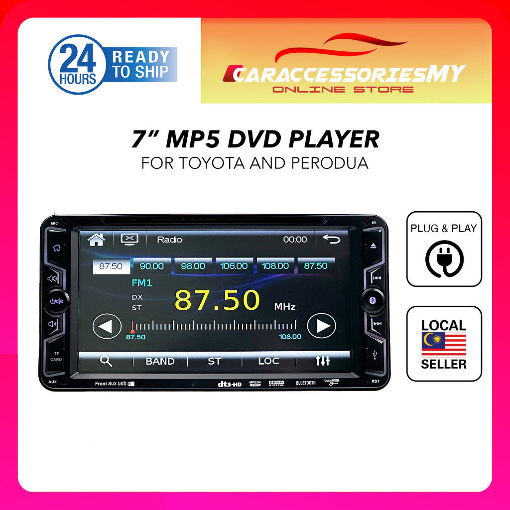 Myvi Lagi Best 7 inch DVD player double din car MP5 Mirrorlink bluetooth usb radio 2011 to 2012