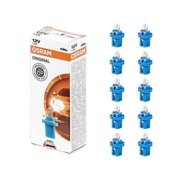 Osram 2721MFX T5 Blue Socket Dashboard Meter Panel PCB car light bulb 12V (10pcs)