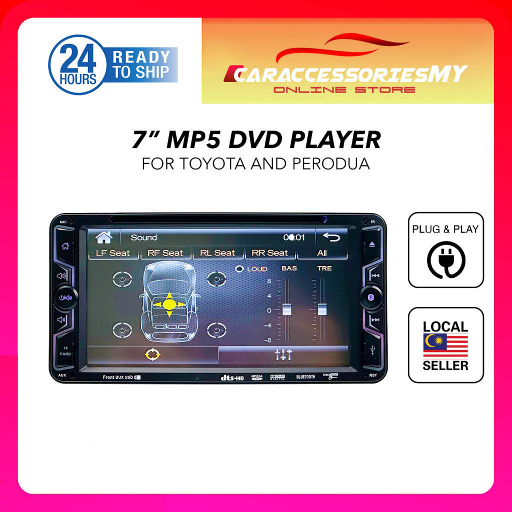 Myvi Lagi Best 7 inch DVD player double din car MP5 Mirrorlink bluetooth usb radio 2011 to 2012