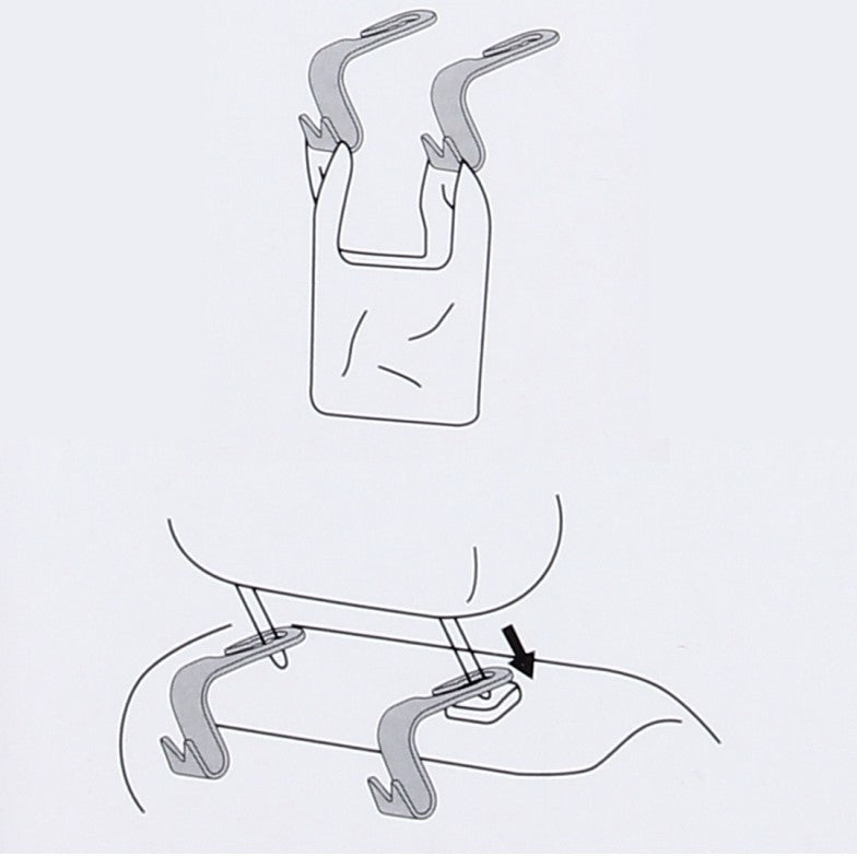 2 pcs Car Seat Back Trunk Bag Hanger Holder Auto Headrest Luggage Hook 3R-2118