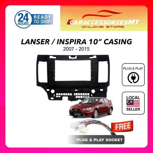 Mitsubishi Lancer/ Inspira 10 inch car android player casing with socket plug and play