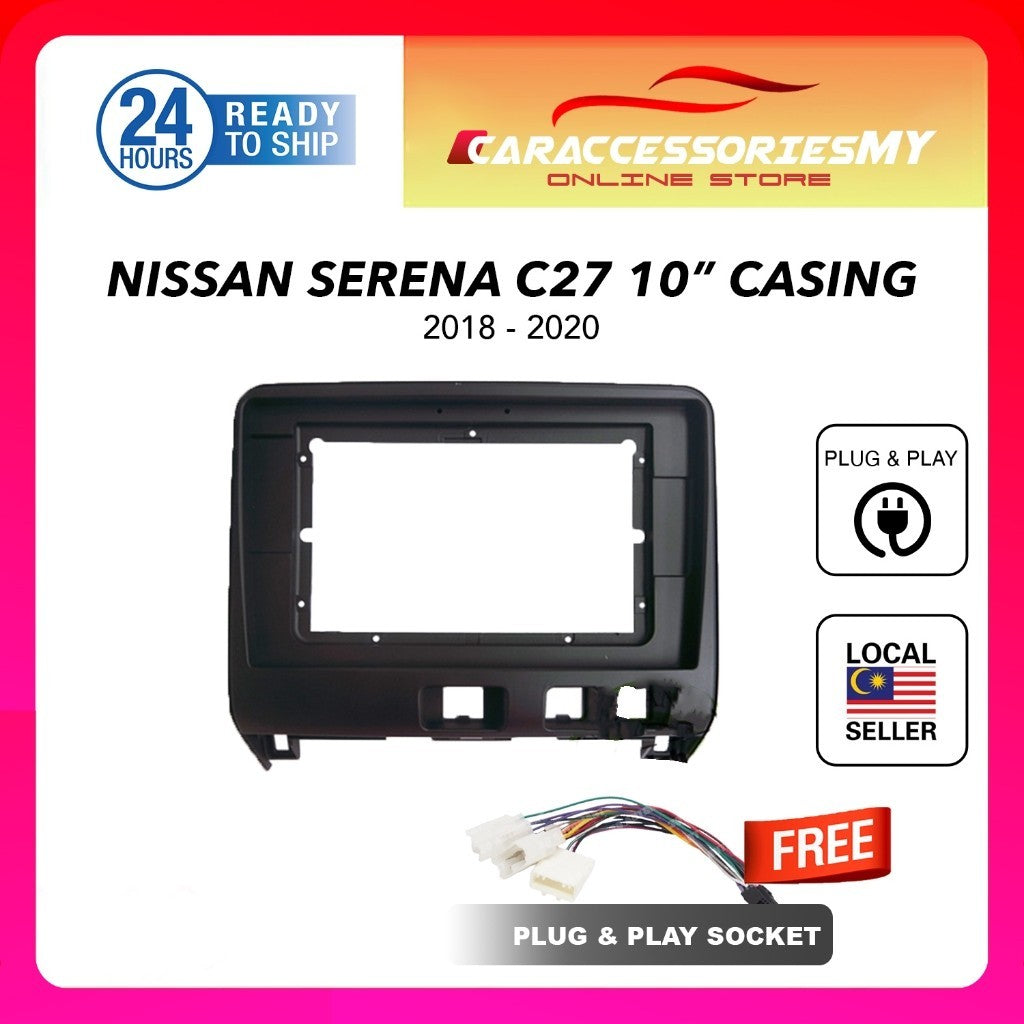Nissan serena C27 10 inch car android player casing with socket 2018 to 2020