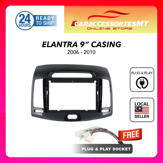 Hyundai elantra avante 2006 to 2010 9 inch android player casing with socket