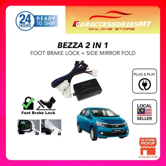 Perodua Bezza 2 in 1 Side Mirror Auto Fold foot Brake Lock AV SPEC 2020 plug and play