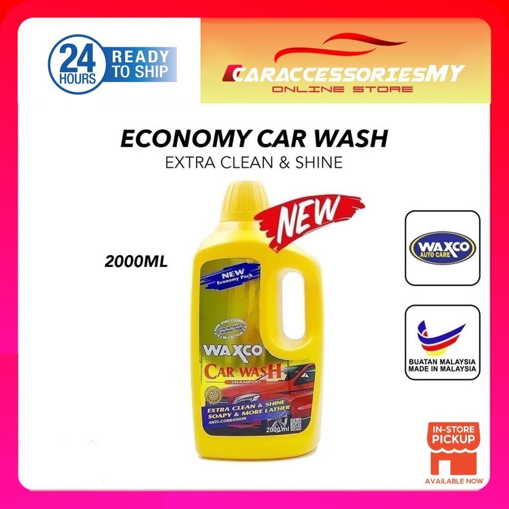 Waxco Car Wash Shampoo 2000ML shampoo cuci kereta buatan malaysia economy pack sabun syampu motor
