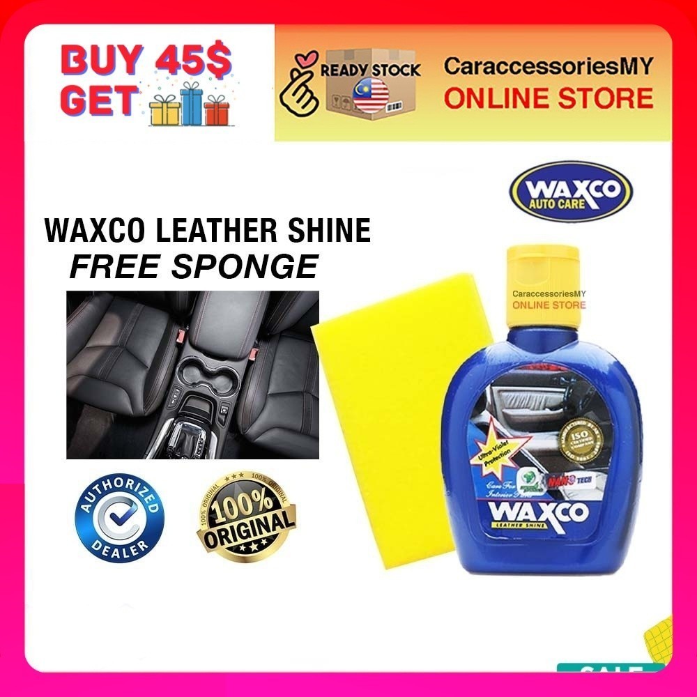 Waxco Leather Shine 125ml Dashboard Leather polish Car Interior Plastic Coating Kereta Kilat wax Pengilat Kusam