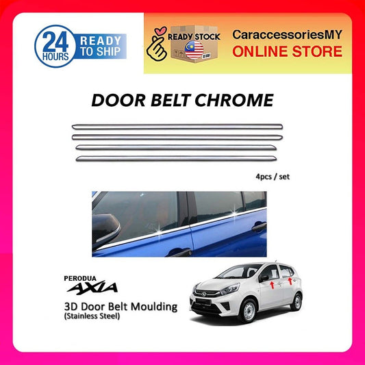 Perodua Axia Chrome Window Trim/Lining/Door Belt Moulding