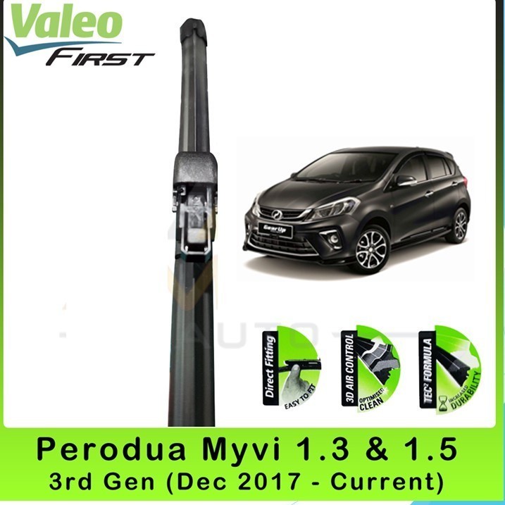 Valeo First Flat Wiper blade for Perodua Myvi 3rd Gen (Dec 2017-Current) (2pcs/set)