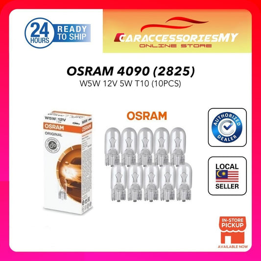 Original Osram 2825 W5W 12V 5W W2.1X9.5d T10 (4090) Auto Bulbs - 10PCS headlamp small bulb