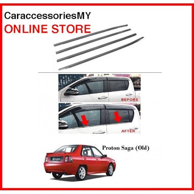 Proton Saga Iswara Chrome Window Trim/Lining/Door Belt Moulding