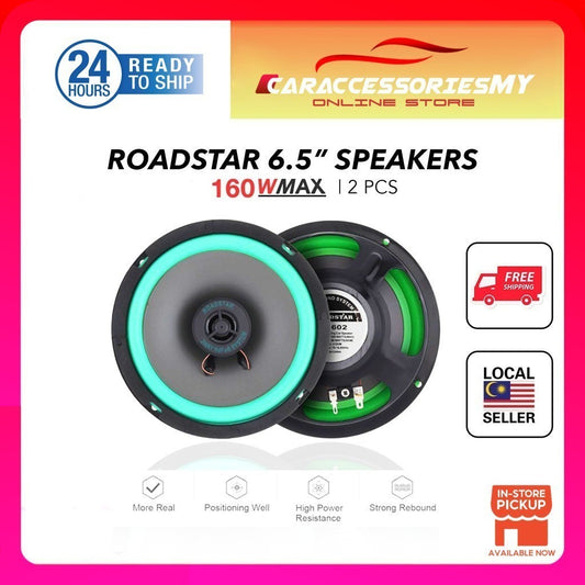 2pcs 6.5inch 2way best speaker kereta murah bass roadstar VO602 160W 12V 4ohm car Audio Coaxial speker dual cone tweeter