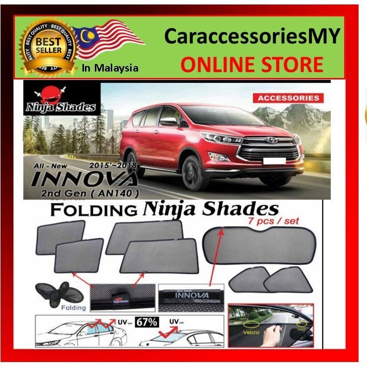 Toyota Innova 2017 Magnetic Ninja Sun Shade Sunshade 7pcs