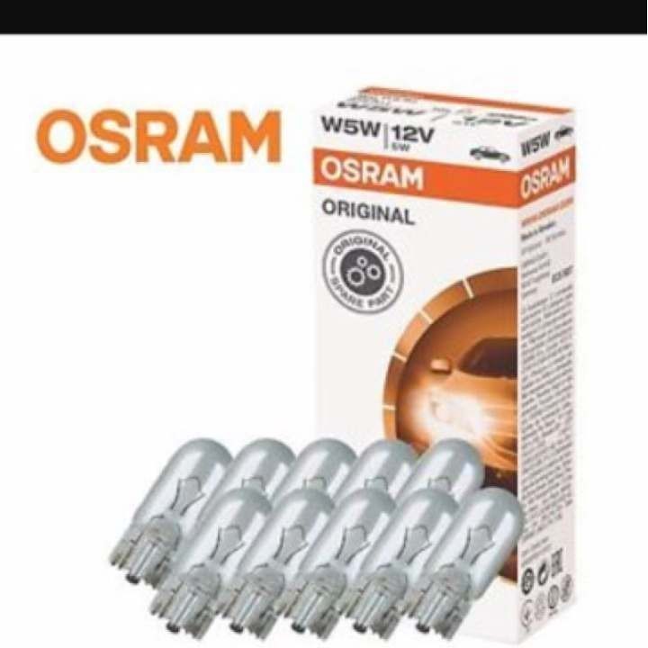 Original Osram 2825 W5W 12V 5W W2.1X9.5d T10 (4090) Auto Bulbs - 10PCS headlamp small bulb