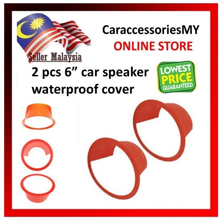 car speaker waterproof cover 2 Pieces 6" Car Door Audio Speaker Plastic Cover Protector Waterproof (2 pcs)