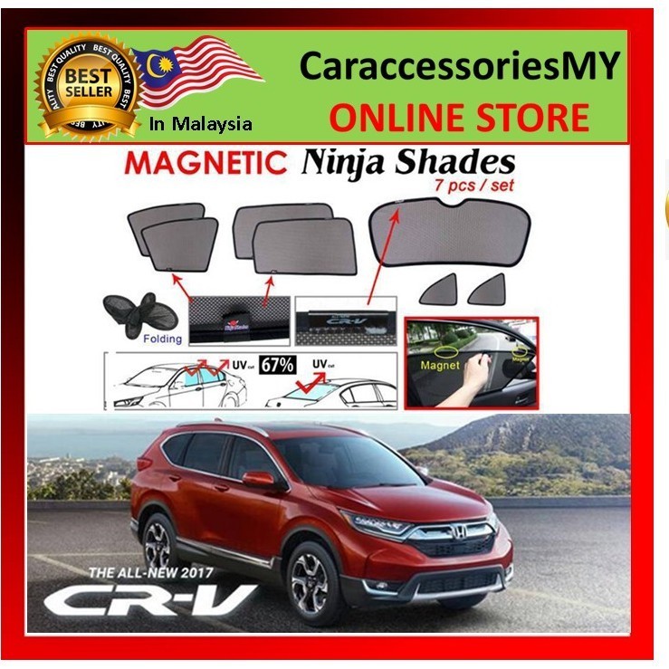 Honda CRV CR-V Year 2017 2018 Magnetic Ninja Sun Shade Sunshade Premium Quality