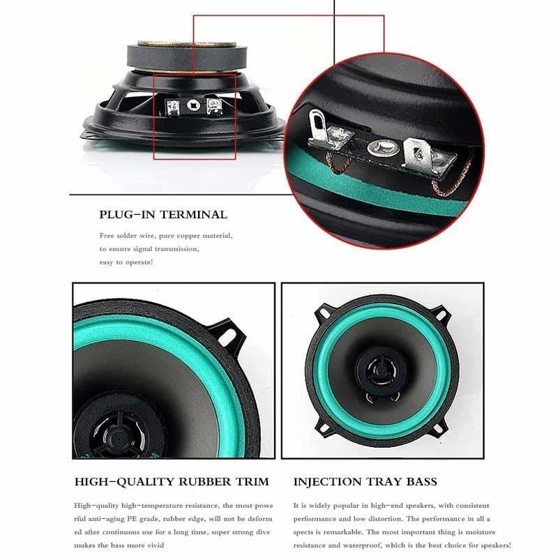 2pcs 6.5inch 2way best speaker kereta murah bass roadstar VO602 160W 12V 4ohm car Audio Coaxial speker dual cone tweeter