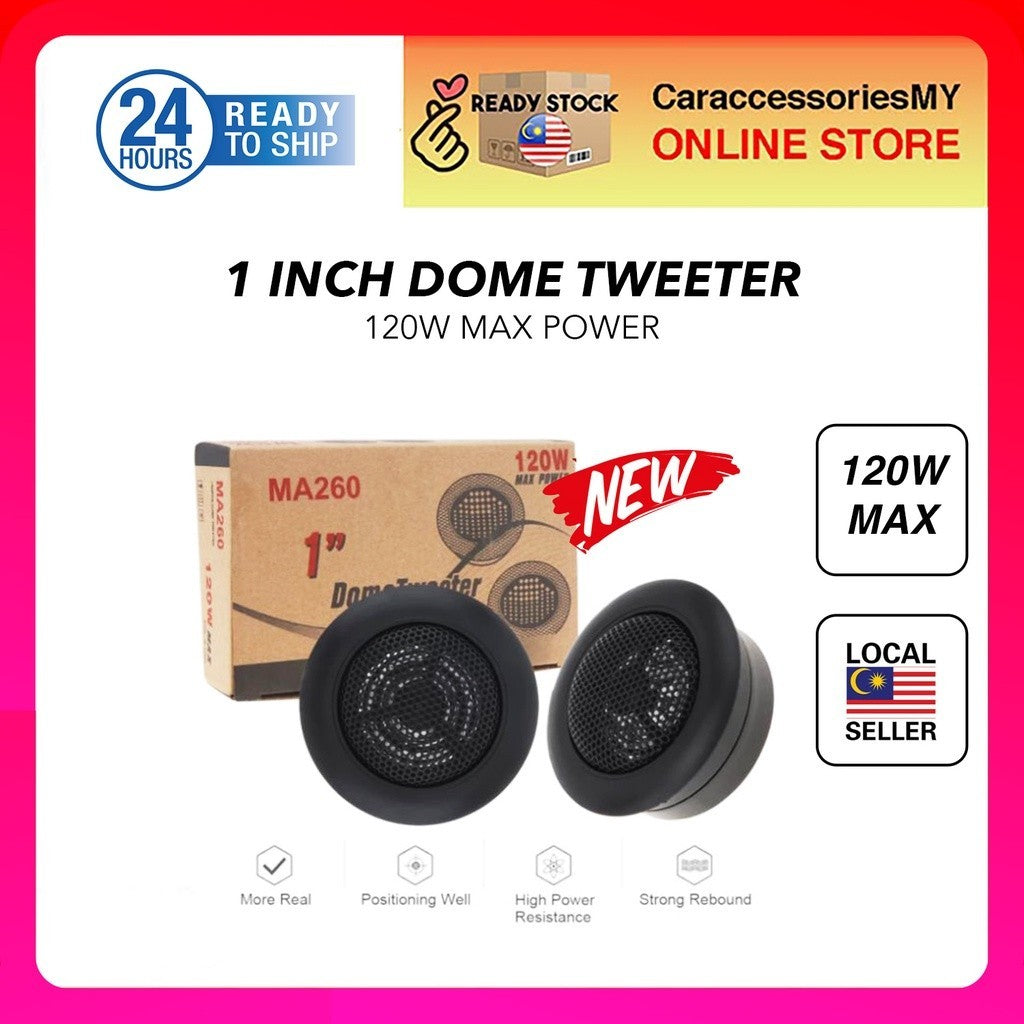 Matrix 1 inch super dome tweeter car speaker tweeter high range 120 watts dashboard speakers