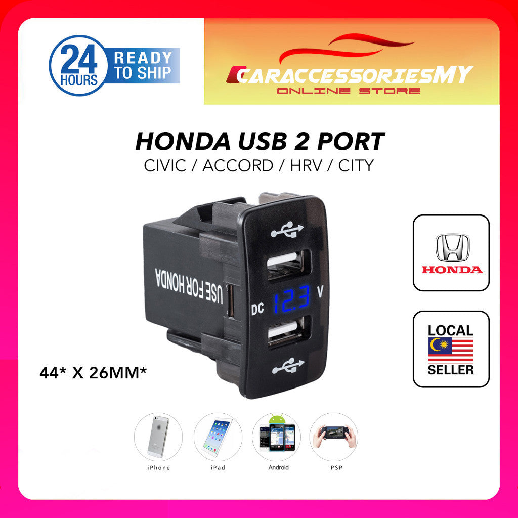 Honda 2 port usb socket 2.1A Dual USB Port Charger For Phone Honda civic accord CRV Odyssey Jazz