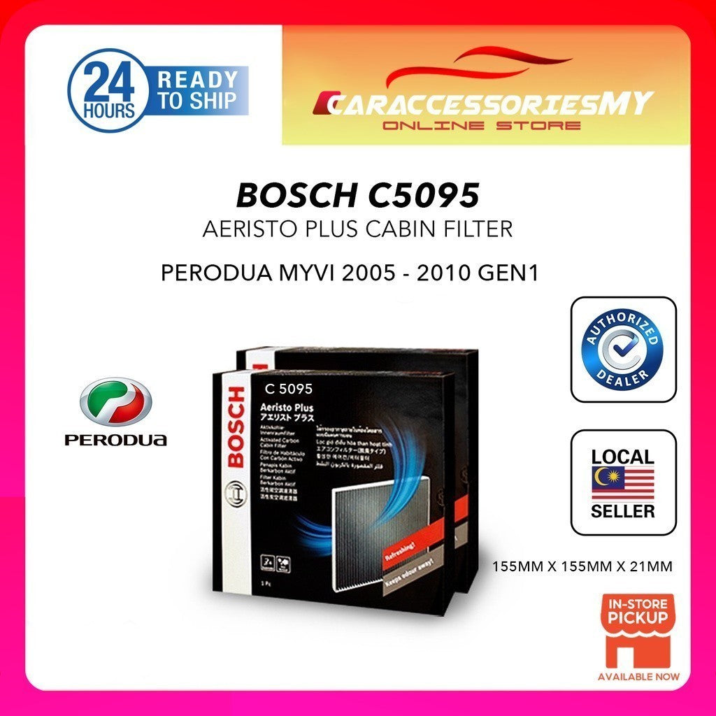 bosch carbon cabin air filter for PERODUA MYVI (2005-2010) c5095 aeristo plus