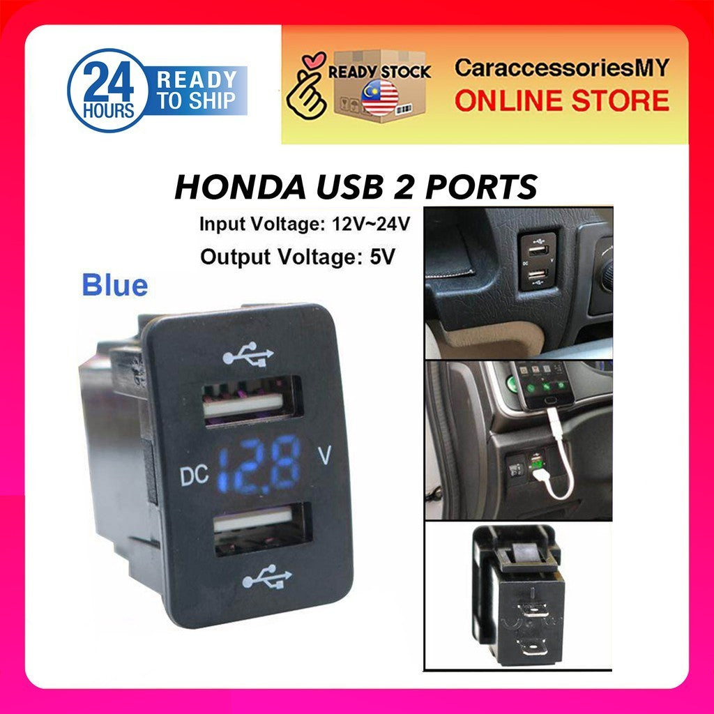 Honda 2 port usb socket 2.1A Dual USB Port Charger For Phone Honda civic accord CRV Odyssey Jazz
