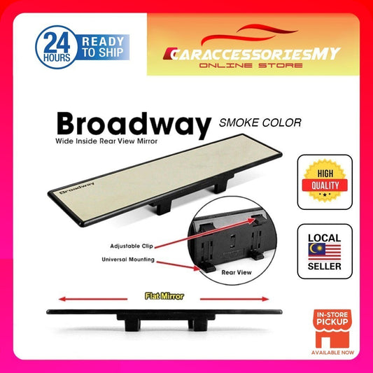 270mm NAPOLEX BW744 Car rear view flat mirror Universal fit Broadway Clip on back mirror car accessories cermin kereta