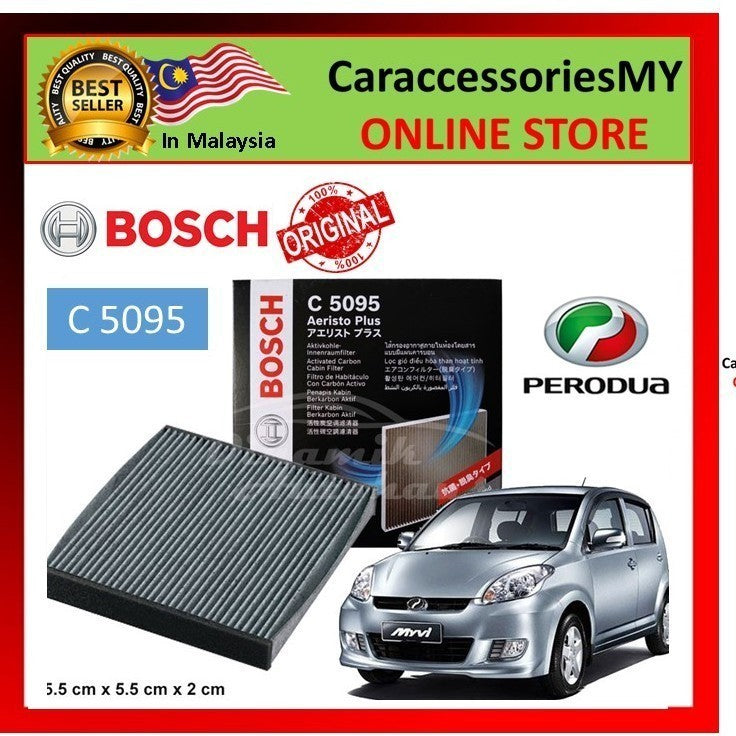 bosch carbon cabin air filter for PERODUA MYVI (2005-2010) c5095 aeristo plus