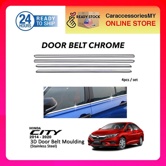 Honda City 2014 - 2020 Chrome Window Trim/Lining/Door Belt Moulding