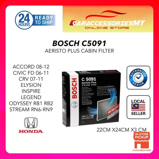 Bosch Carbon cabin air filter c5091 honda accord civic fd crv legend elysion odyssey stream aeristo plus