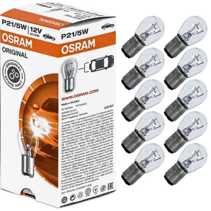 Osram 7528  Bulbs p21 12/5w 1016 Tail Lamp Bulbs (10pcs) car brake llight replacement