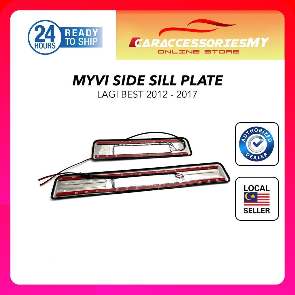 perodua myvi side sill plate side step led 2012 to 2017 lagi best icon blue door steps