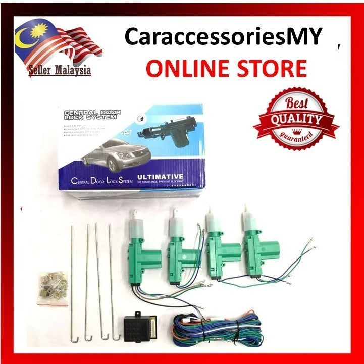 car central lock set ULTIMATIVE Full High Quality Central Door Lock Universal car keyless entry 4 door remote kit