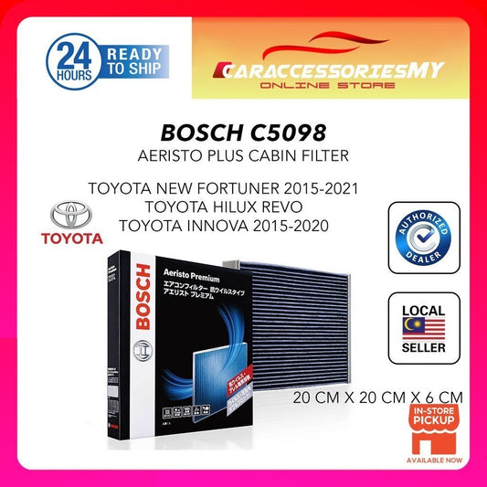 Bosch Carbon Cabin air Filter Aeristo Plus C5098 Toyota Hilux Vigo new innova fortuner 2015 - 2021 aircond filter
