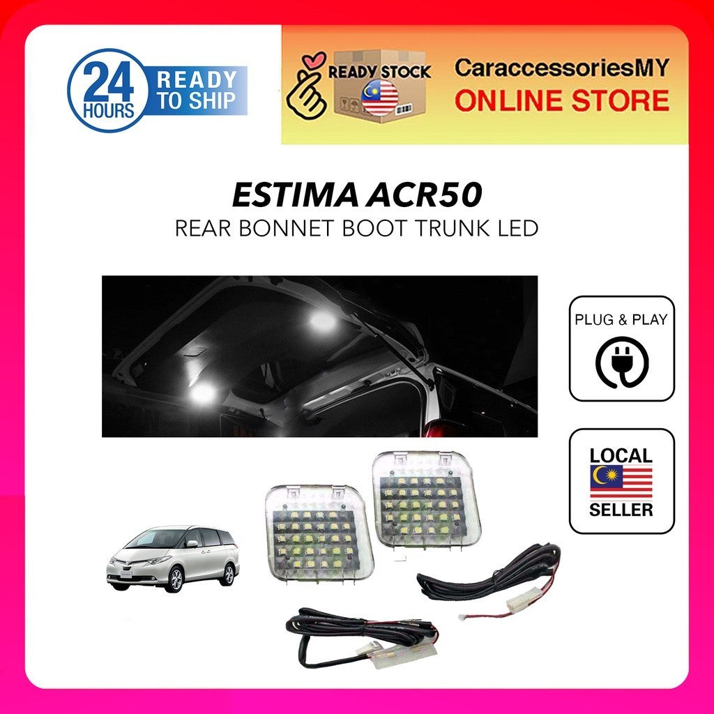 Toyota estima ACR50 rear bonnet led luggage boot trunk night led reading lamp