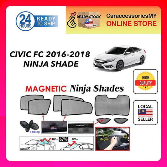 Honda Civic FC 2016 - 2018 Magnetic Ninja Sun Shade Sunshade