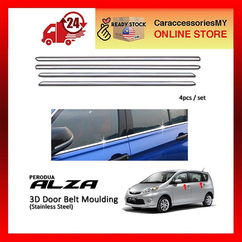 Perodua Alza Chrome Window Trim/ Lining/ Door Belt Moulding