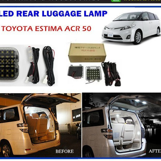 Toyota estima ACR50 rear bonnet led luggage boot trunk night led reading lamp