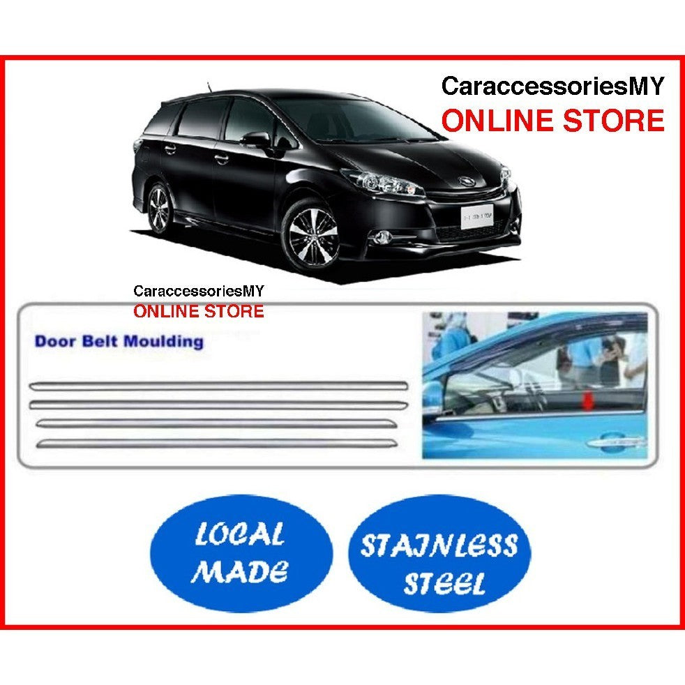 Toyota Wish 2014 Chrome Window Trim/Lining/Door Belt Moulding